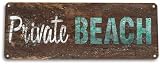 Private Beach Cottage Beach House Rustic Beach Blechschild Retro Metall Poster Vintage Kunst Schild Schilder Hof Garten Tür Cafe Pub Toilette Geburtstag