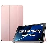 Fintie Hülle für Samsung Galaxy Tab A 10.1 2016 - Ultra Schlank Superleicht Ständer Schutzhülle mit Auto Schlaf/Wach Funktion für Samsung Galaxy Tab A 10,1 Zoll T580N / T585N, Roség
