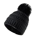 ZahuihuiM Unisex Baby Winter Beanie Mütze Kleinkind Kinder Warm Strick Dicke Strickmütze Outdoor Sport Skimütze Jungen Mädchen Wintermütze Babymütze Kindermütze Wollmü