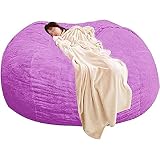 Outskirts Luxuriöse Sitzsack-Stuhl-Abdeckung für Kinder und Erwachsene, weiches Baumwoll-Leinen-füllbarer Reißverschluss-Aufbewahrungs-Sitzsack (ohne Füllstoff) Outdoor Indoor-Wohnzimmer-S