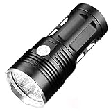 Leistungsstarke LED-Taschenlampe Hochleistungs-Taschenlampe 18650 Suchscheinwerfer Taschenlampe Camping Fahrradlicht,Schwarz,13 * T6, Super Helle Leistungsstarke Taschenlamp