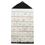 Xzbnwuviei Weihnachts-Adventskalender mit Taschen, Wandaufhängung, Aufbewahrungstasche, Heimdekoration, Anhänger, Tasche, Weihnachtsgeschenk