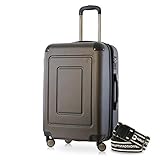 Happy Trolley - Lugano Hartschalen-Koffer Koffer Trolley Rollkoffer Reisekoffer Lugano, sehr leicht, TSA, 66 cm, 78L Graphit +Gepäckg