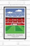 Arsenal Fußball-Stadion-Druck – Geschenk für Fußball-Fans – Geschenk für Vater, Bruder, Sohn – Fußballgeschenk (Arsenal (Emirates Stadion))