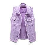 BAIXIAOCHI Damen Jeansweste Kurz FrüHjahr Und Sommer Slim-Fit Ausgefranste äRmellose Jacke Zerrissene Strickjack