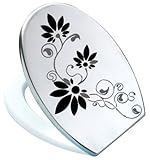 Grafix Aufkleber WC Toiletten Deckel St02 für Pressalit Anthrazit/Schwarz Viny