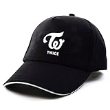 Saicowordist KPOP Twice Offizieller Gleicher Absatz Baseball Mtze Logo-Druck Sportlicher Stil Sonnen Schirm Hut Heies Geschenk(TWICE1)