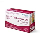 Vitamin D3 & Calcium Pulver hochdosiert I Probierpaket 30 Tage I tägliches PLUS als Nahrungsergänzungsmittel fürs Immunsystem sowie starke Knochen & Zähne I pharmazeutische Qualität aus D