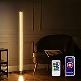 EDISHINE Smart Stehlampe Wohnzimmer, RGB Wifi LED-Stehlampe Dimmbar, Mehrere Farben, Kompatibel mit Google Home und Alexa, Fernsteuerung via App, 3000K Warmweiß, Max. 2688 Lumen, CE