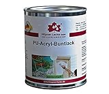 Höpner Lacke PU - Acryl - Buntlack glänzend 750 ml (Hellelfenbein RAL 1015)