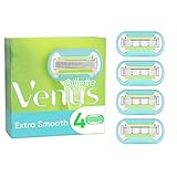 Gillette Venus Extra Smooth Rasierklingen Damen, 4 Ersatzklingen für Damenrasierer mit 5-fach Kling