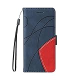 NEINEI Handyhülle für Xiaomi Civi Hülle,PU Leder Klapphülle Handytasche mit [Kartenfach][Magnetverschluss][Spleißfarbe],TPU-Innenschale Schutzhülle Case,B