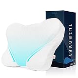 Luxureal Nackenkissen Kopfkissen für Seitenschläfer, Nackenstützkissen Schlafkissen Orthopädisch für Nacken- und Schulterschmerzen mit Abnehmbarem Kissenbezug