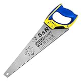 S&R Holzsäge UNIVERSAL 475 mm (8 Zähne/Zoll) WOLFZAHN Aggressive 3D-Präzisionszahnung, Bi-Material Handsäge Fuchsschwanz Säg