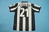 Generic Zidane#21 Retro Trikot 1997-1998 Black&White Color (M)