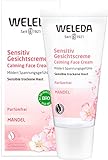 WELEDA Mandel Sensitiv Gesichtscreme, Naturkosmetik Feuchtigkeitscreme zur Pflege trockener, empfindlicher und sensibler Haut im Gesicht und am Hals für einen gesunden Teint (1 x 30 ml)