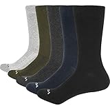 YUEDGE 5 Paar Herren Socken 43-46 39-42 Atmungaktive Bequem Baumwolle Socken ohne fusseln gummidruck komfort-bund für Männer Schwarz/Blau/Grau L