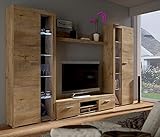 Küchen-Preisbombe TOP Wohnwand Rumba XL Anbauwand Wohnkombi Wohnzimmer Eiche Lefk