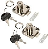 KOTARBAU® 2er Set Möbelschloss 40x40mm zum Aufschrauben für Möbeltüren und Schub