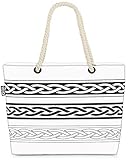 VOID Vintage Wikinger Muster Strandtasche Shopper 58x38x16cm 23L XXL Einkaufstasche Tasche Reisetasche Beach Bag