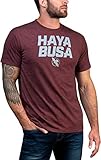 Hayabusa T-Shirt, Casual Logo, weinrot Größe M