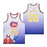 Yosemite SAMWHITE Jersey-Basketball-Trikot für Herren, Hip-Hop-Sport, ärmelloses T-Shirt, modische Rapper-Kleidung, genähtes Logo, S-3XL, violett, XXL