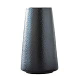 Cinlla Vase Schwarz Vase Blumenvase Schwarz Matt Blumenvasen Retro Keramikvase Dekoration Vase für Wohnzimmer, Küche, Tisch, Zuhause, Büro, Hochzeit - Schwarz V