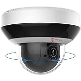 Anpviz 4MP POE IP PTZ Dome Kamera Outdoor 4X optischer Zoom, IP Überwachungskamera IR Nachtsicht wetterfest, mit SD Kartensteckplatz Audio Alarm, Bewegungserkennung kompatibel(PTZIP204WX4IR)