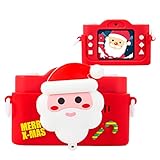 VOUNEDA Upgrade Kinder Selfie Kamera 1080p mit SD-Karte,Digitalkameras Geschenke,X16 2 Zoll High-Definition-Bildschirm Weihnachtsmann Digitalkamera Vorne Hinten Doppelkameras Kinderk