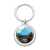 Hqiyaols Keychain Deutschland Bayerische Alpen Garmisch-Partenkirchen Cap Flaschenöffner Schlüsselbund Creative Kristall Rostfreier Stahl Schlüsselbund Reisen Andenk