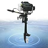 DiLiBee 4 Takt 4PS Außenborder Motor Bootsmotor Fischerboot Motor mit LED-Batterieanzeige CDI Luftkühlsystem für Schlauchboot, Fischerboote, Boote, Kajakinstallation 52