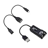 SHURROW Schwarz Durable LAN Ethernet Adapter USB Converter Kabel für Amazon FIRE TV 3