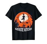 Halloween-Namaste-Hexen-T-Shirt mit pumkincolor T-S