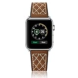 XKUN Mesh-Lederarmband, Kompatibel mit Apple Watch Armbändern 38-40mm Serie 6/5/4/3/2/1/SE Herren und Damen mit Edelstahlschnalle, Apple Watch Ersatzarmb