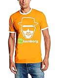 Coole-Fun-T-Shirts Uni Heisenberg Head Logo T-Shirt, Orange, XXL