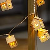 String Light Holzhaus Lampe Landschaft Lampe Weihnachtsbaum Dekor Hängende Anhänger Weihnachtsdekoration Licht Home Weihnachtsbedarf-Wie gezeigt 3,0 m, C