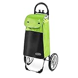 Moderner Einkaufstrolley Esana in grün mit 55L & extra Kühlfach - großer Shoppingwagen Shoppingtrolley bis 30kg belastb