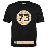 73 Sheldon - Herren T-Shirt für Geeks mit Spruch Motiv aus Bio-Baumwolle Kurzarm Rundhals Ausschnitt, Größe XXXXL