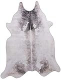 Veganes Rinderfell | Fellform | Größe: 150 x 190 cm; Farbe: Weiß/Schwarz | Gino Falcone - E