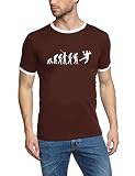 Coole-Fun-T-Shirts T-Shirt Handball evolution RINGER, braun, XXL, 10626_braun_RINGER_GR.XXL
