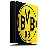 DeinDesign Skin kompatibel mit Sony Playstation 4 PS4 Slim Folie Sticker BVB Borussia Dortmund Wapp