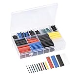 sourcing map 580 Stück 2:1 Schrumpfschlauch-Set, Schrumpfschläuche mit Draht, 11 Größ