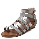 MBMYZW Sommer Damen Römische Halbschuh Sandalen Kreuzstreifen Freie Mode Beiläufige sexy Dicke Ferse Flip Flops (Color : B, Size : 41 EU)