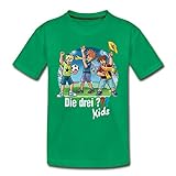 Spreadshirt Die DREI Fragezeichen Kids Fußball Teenager Premium T-Shirt, 146-152, Kelly G