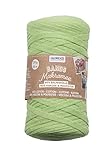 GLOREX 5 1005 03 - Bands Makramee, superweiches Textilgarn aus 60 % Baumwolle / 40 % Viskose, zum Häkeln, Stricken, Knüpfen und textilen Gestalten, 250 g, ca. 125 m, grü