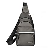 Herren Messenger Bag Oxford Tuch Casual Multifunktionale Brusttasche Nylon One Shoulder Diagonal Bag Herrentasche, dunkelgrau (Grau) - 5006811322503