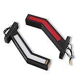 OMKMNOE 2 X LED Gummi Begrenzungsleuchte Seitenleuchte 12V 24V Für LKW, Anhänger, Rücklicht, Blinker,Schw