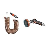 Gardena G4648-26 Manguera, Standard & Premium Multibrause: Gartenbrause zum Bewässern und Reinigen, 5 Sprühbilder, Schmutzsieb, Dauerarretierung, robust, Frostschutz (18317-20)