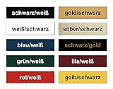 2x Klingelschild selbstklebend - Made in Germany - Briefkastenschild Briefkasten-Namensschild Türschild mit Gravur - Witterungsbeständig