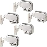 Gedotec Federschnäpper Mini- Latch Druckverschluss Tür - H10511 | Stahl vernickelt | Feder-Schnappverschluss zum Schrauben | Möbel-Schnäpper mit Gegenstück | 5 Stück - Druckschnapper für Schranktü